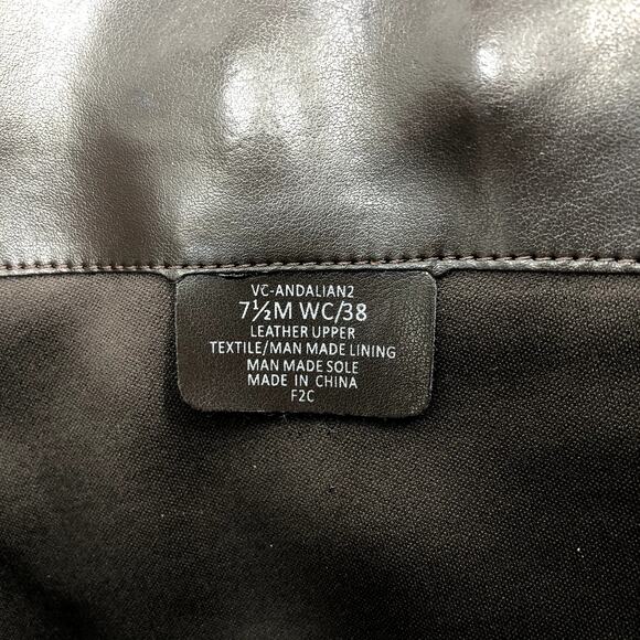 Vince Camuto Wide Calf Leather Riding Boots Andalian 7.5 Coffee Bean Suede NWB - Picture 9 of 9